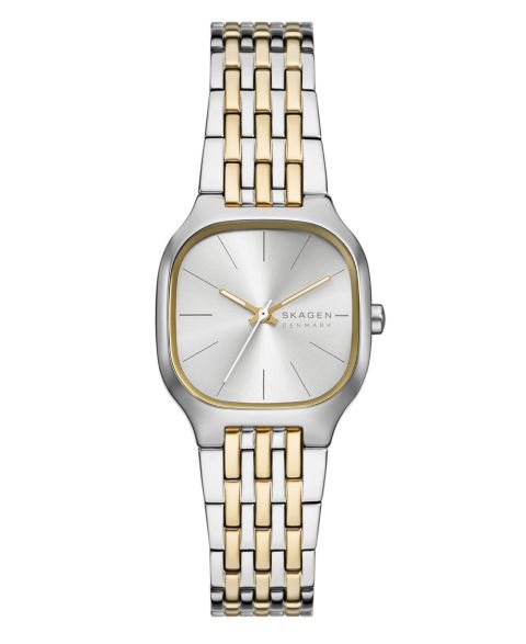 Женские часы Skagen Mellem Lille Quartz Three-Hand Two-Tone Stainless Steel Watch, 28mm