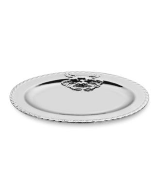 Silver Plated Crab Oval Platter