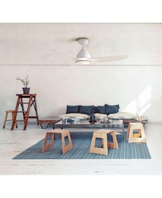 All Seasons 52" Ceiling Fan with Light, Quiet, Alexa/Google, 3 Color LED Lights, Reversible