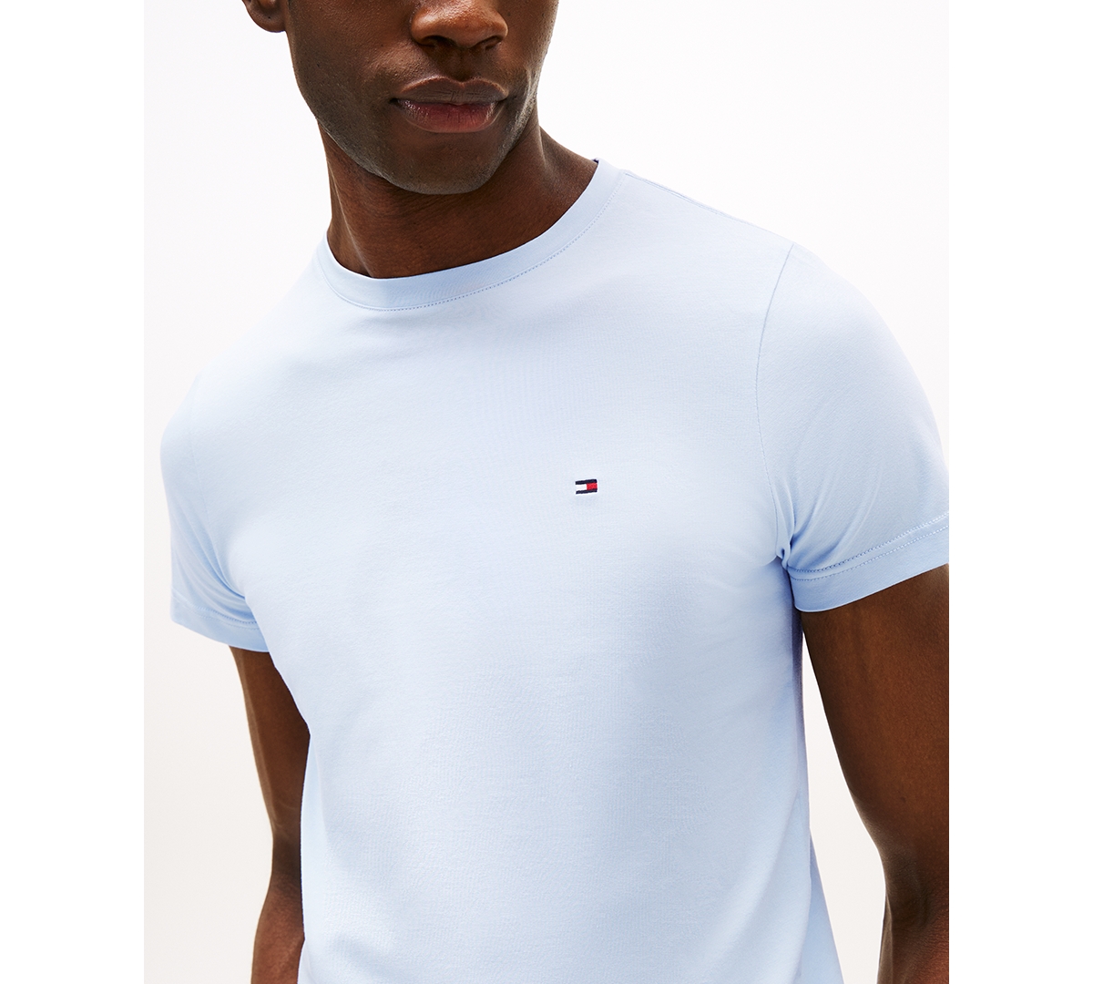 Tommy Hilfiger Men's Stretch Cotton Slim-fit T-shirt In Blue