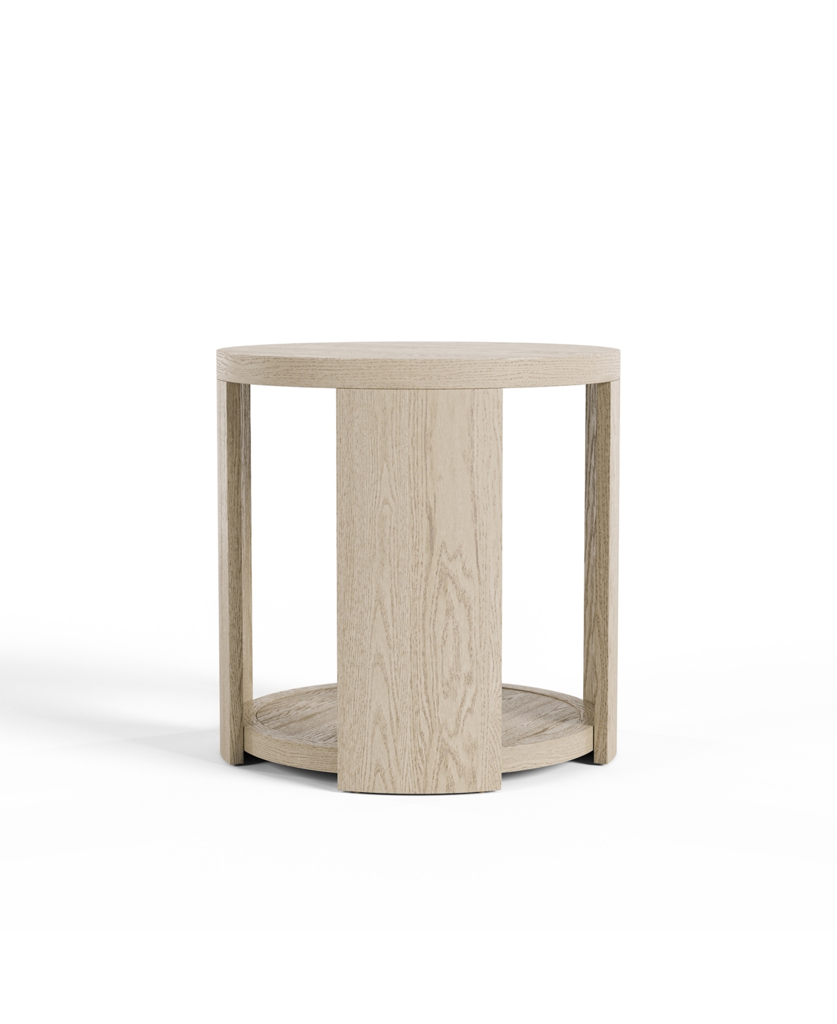 Furniture Of America 24" Oak Wood Rosin Round End Table