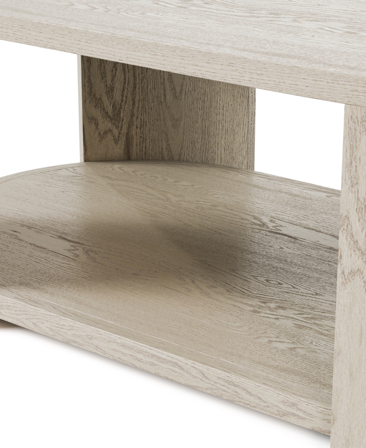 Furniture of America 18" Oak Rubberwood Rosin Oval Modern Coffee Table