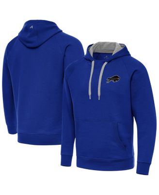 Antigua - Men's Royal Buffalo Bills Brushed Carbon Victory Pullover Hoodie