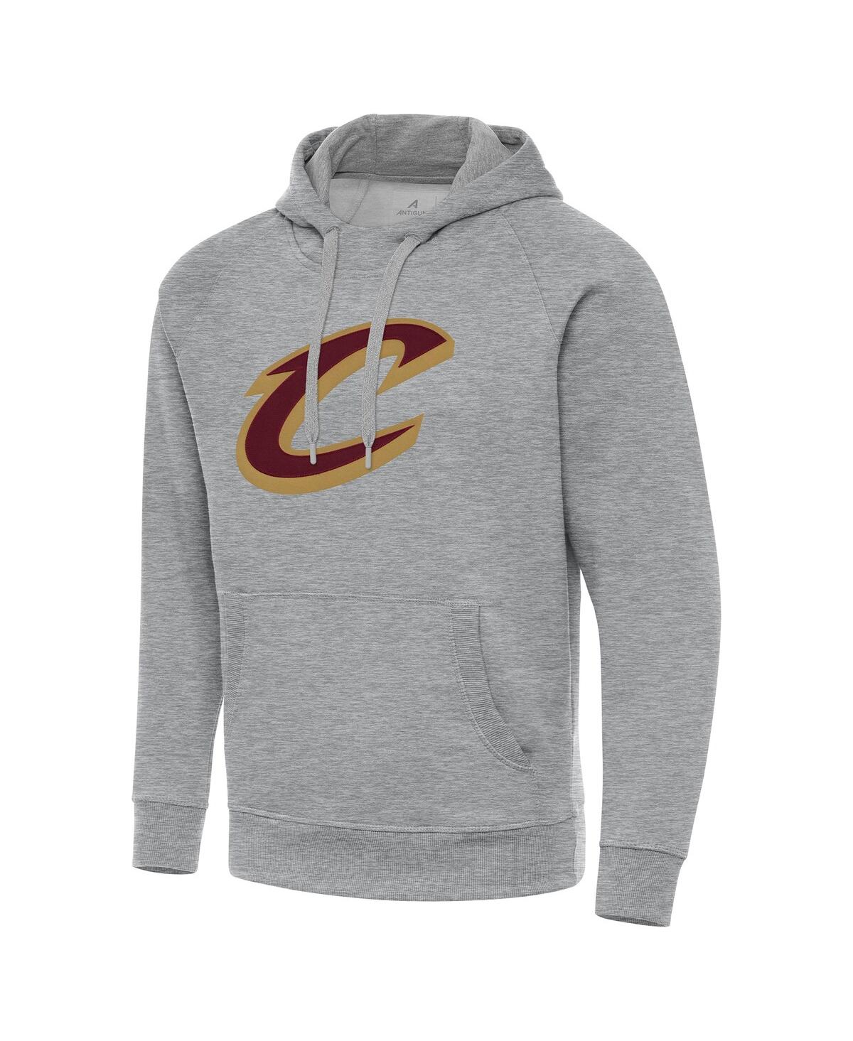 Men's Heather Gray Cleveland Cavaliers Big Tall Victory Raglan Pullover Hoodie - Heather Gray