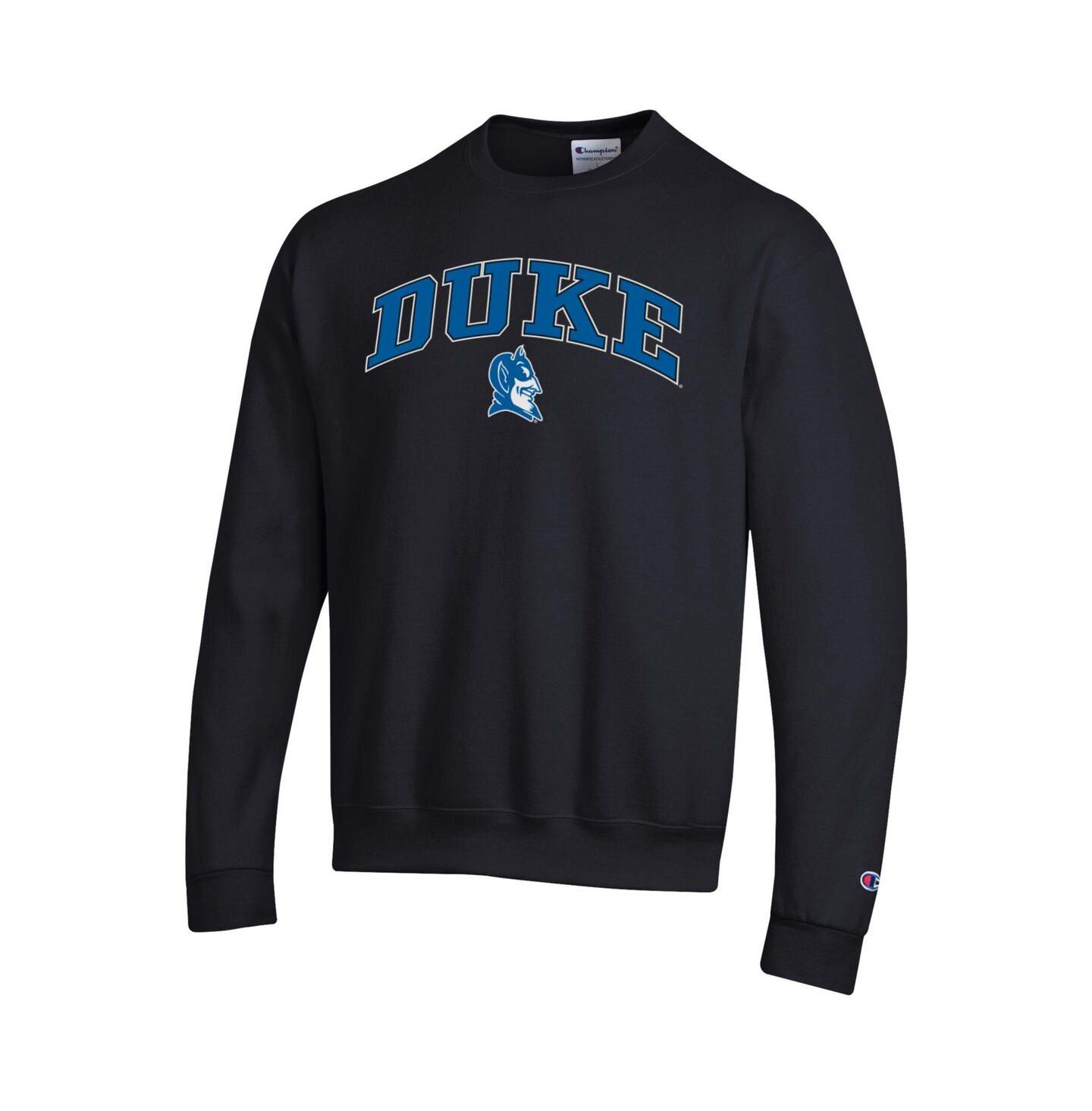 Мужская толстовка Champion Royal Duke Blue Devils Arch Over Logo Pullover, цвет: Чёрный — фото 3