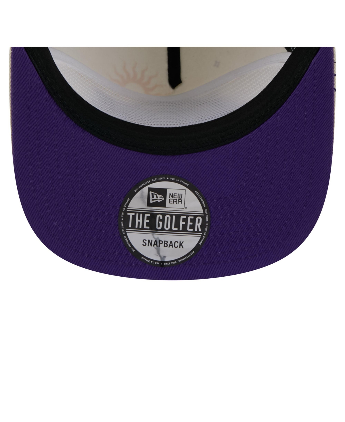 NEW ERA MEN'S CREAM LOS ANGELES LAKERS LUNAR GOLFER SNAPBACK HAT 