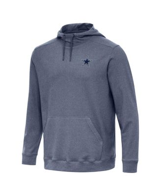 Antigua - Men's Heather Navy Dallas Cowboys Cloud Pullover Hoodie