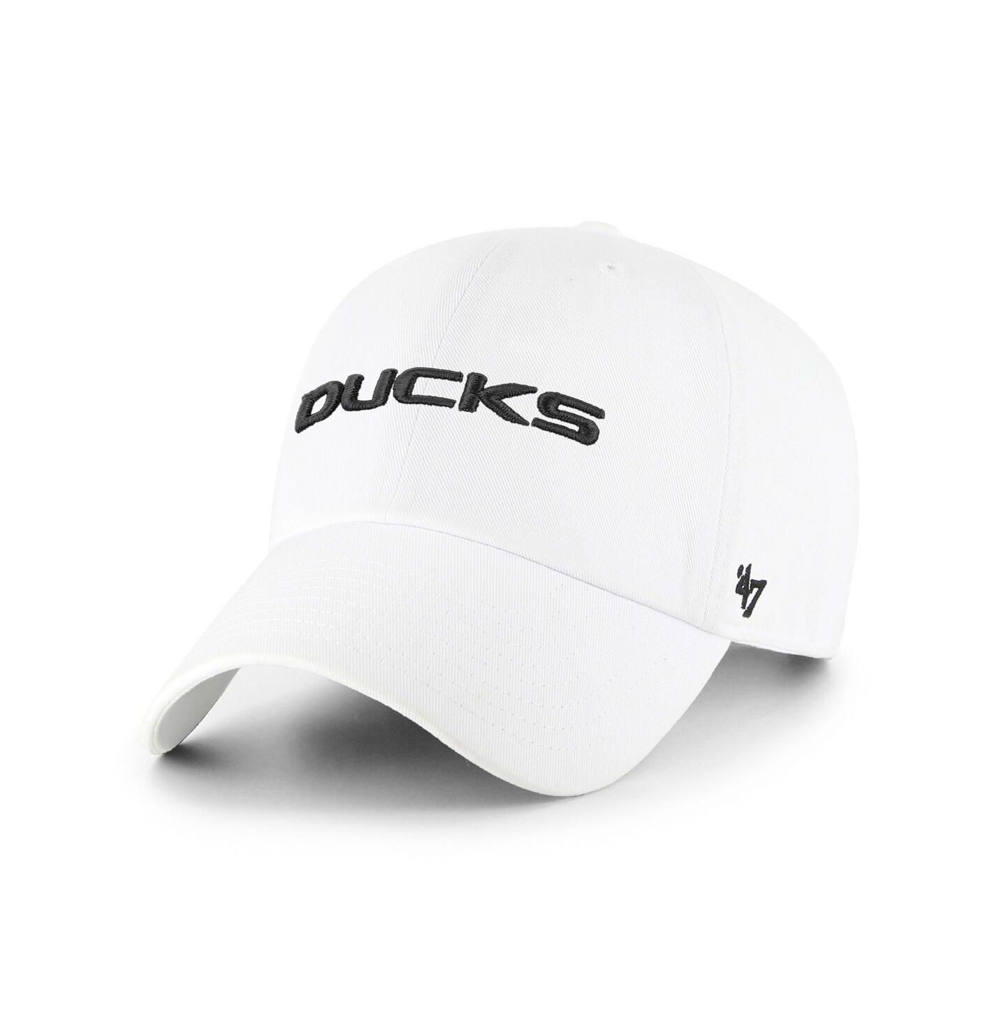 Мужская кепка '47 Brand White Oregon Ducks Clean Up Adjustable Hat — фото 1