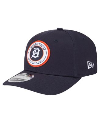 New Era - Men's Navy Detroit Tigers Circle Patch 9SEVENTY Stretch-Snap Hat