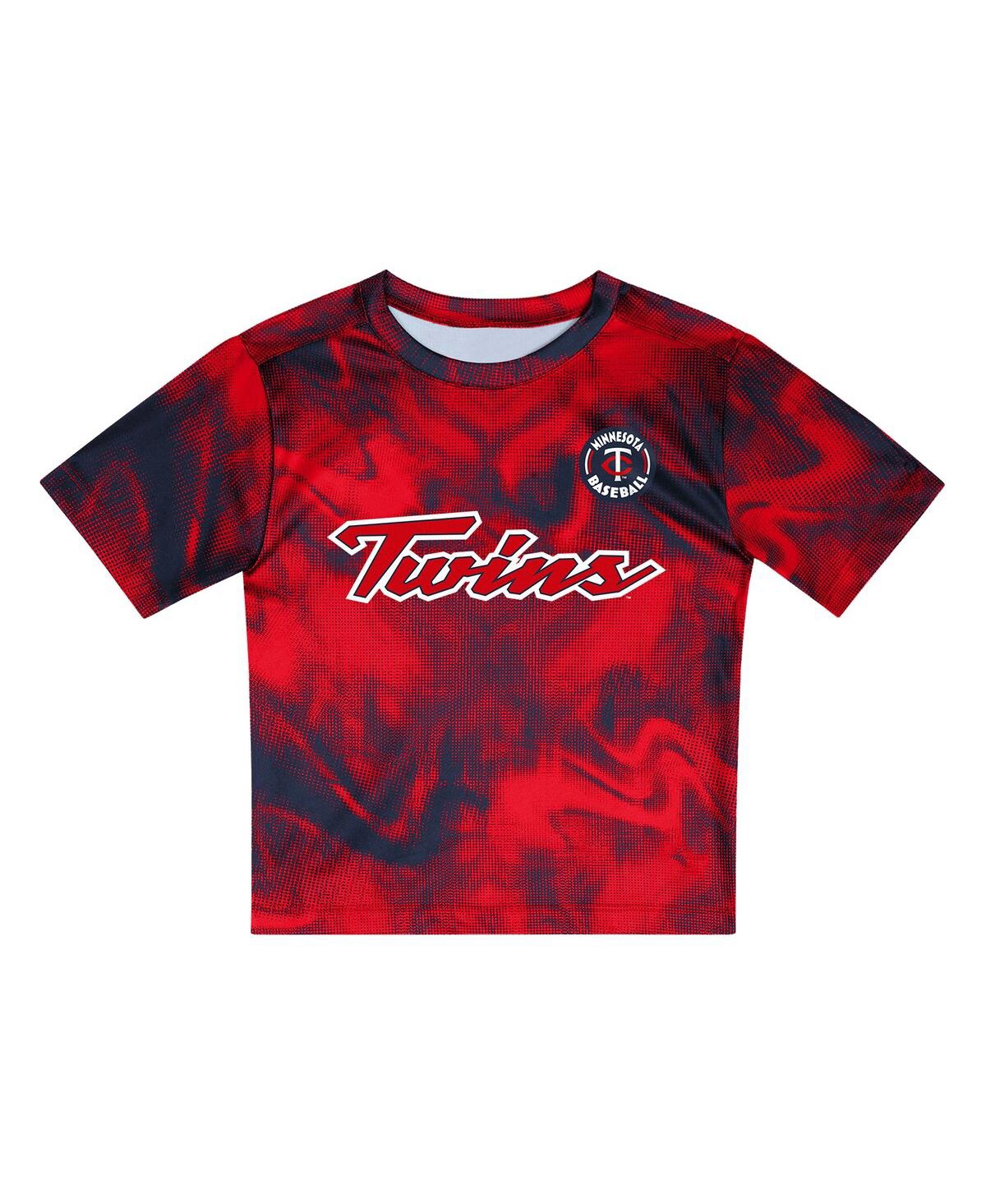 Outerstuff Preschool 2-piece Red Minnesota Twins Hitter Infielder Set In Red