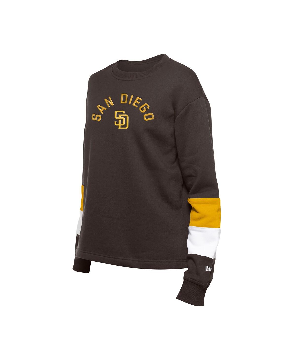New Era Women's Brown San Diego Padres Game Day Color Pullover Sweatshirt In Brown