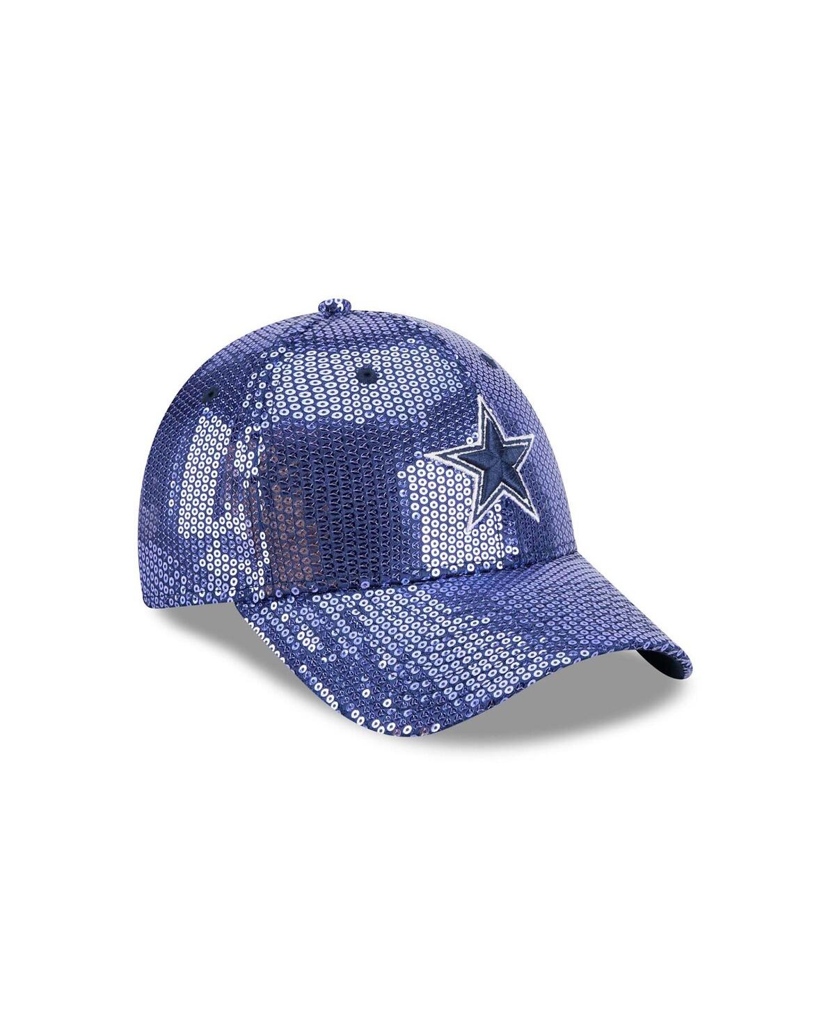 New Era Women's Navy Dallas Cowboys Gameday Sequin 9forty Adjustable Hat In Navy