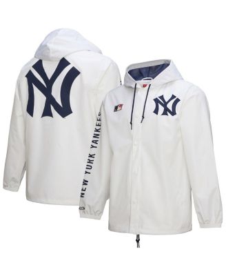 Mitchell & Ness - Men's White New York Yankees Vintage Full-Snap Hooded Coaches Jacket