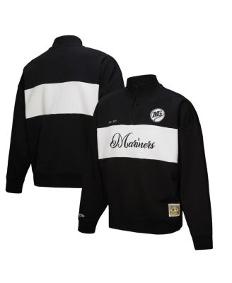 Mitchell & Ness - Women's&nbsp; Black Seattle Mariners Quarter-Zip Pullover Top