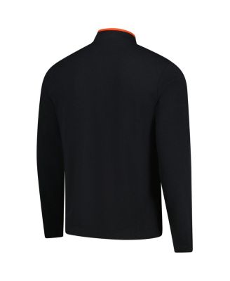 Men's Black Oregon State Beavers Coaches Courtside Basketball Victory Performance Quarter-Zip Top