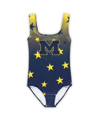 Big Boys and Girls Navy Michigan Wolverines Dance Leotard