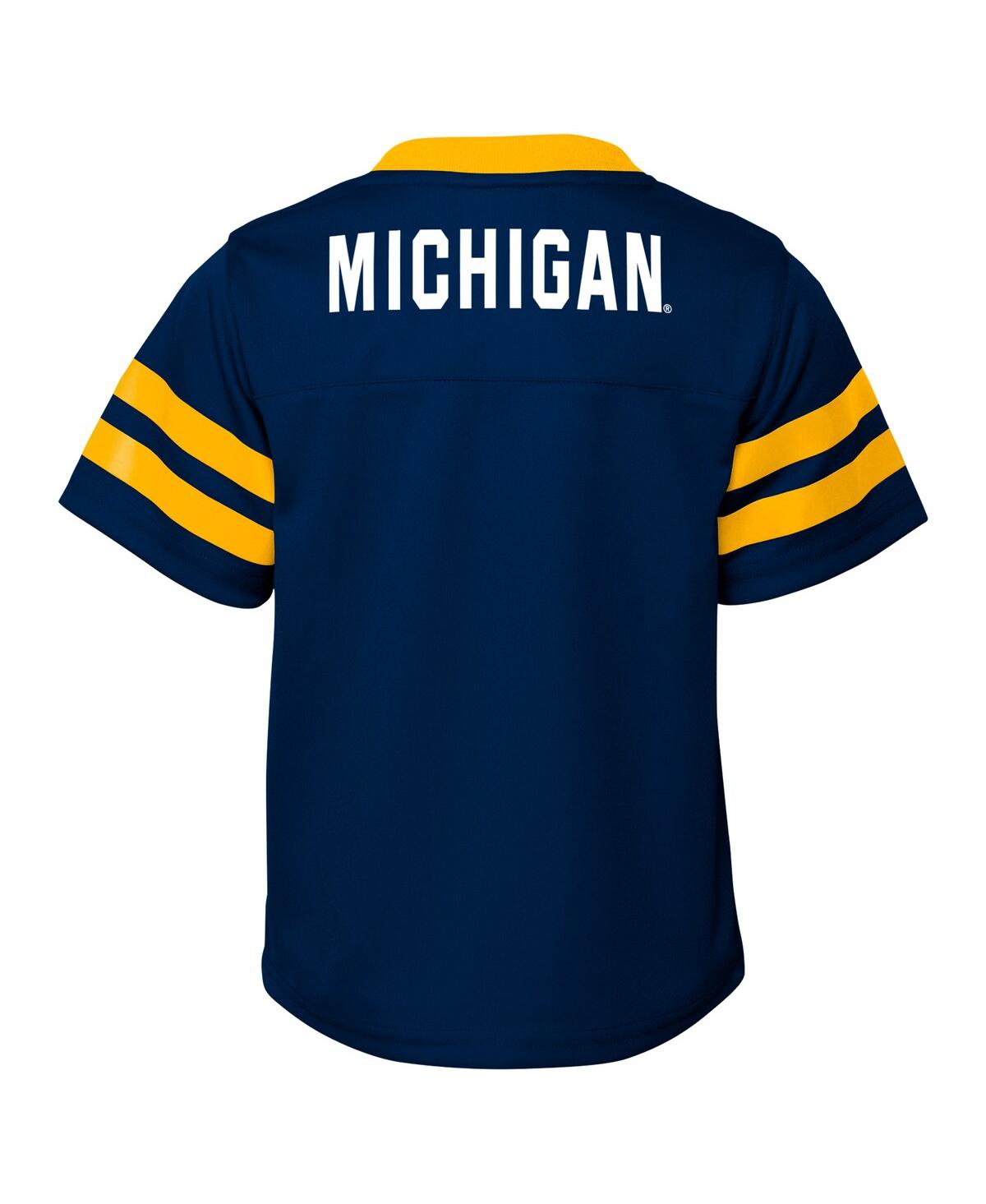 Outerstuff Toddler Boys And Girls Navy Michigan Wolverines Two-piece Red Zone Jersey And Pants Set In Navy