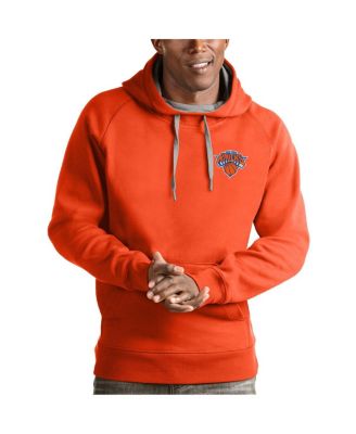 Antigua - Men's Orange New York Knicks Victory Pullover Hoodie