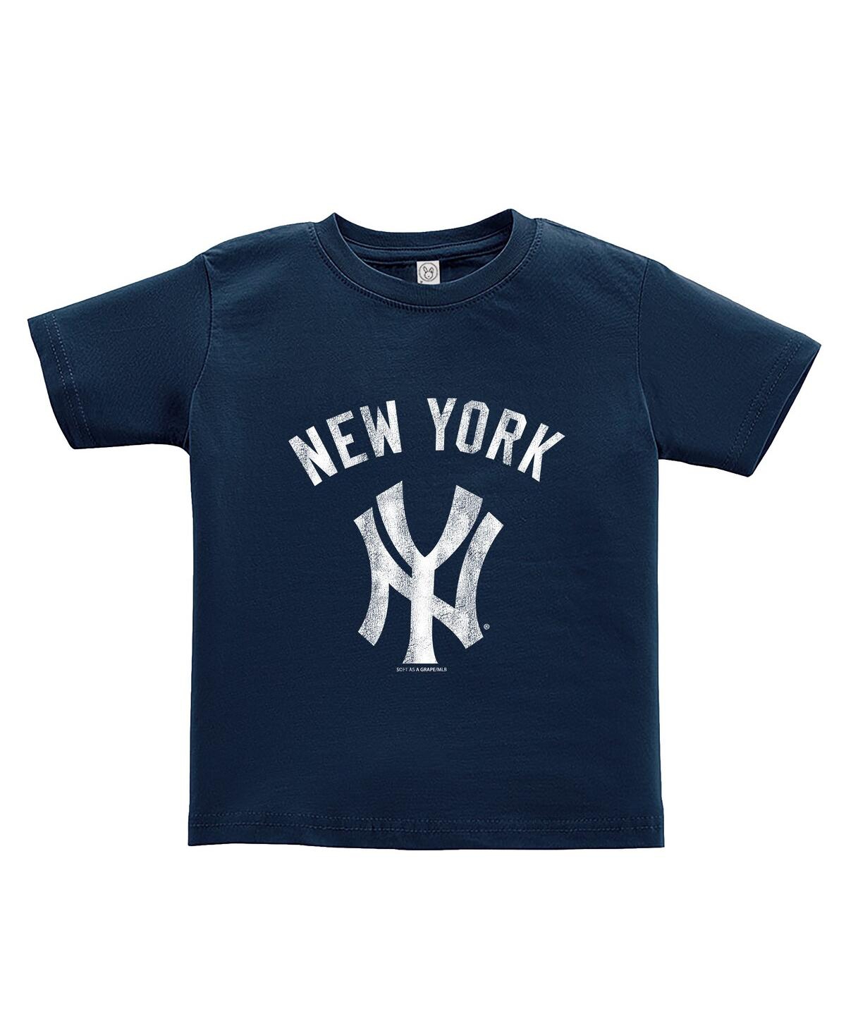 Soft As A Grape Toddler Navy/gray New York Yankees Cooperstown Collection T-shirt, Set Of 2 In Multi