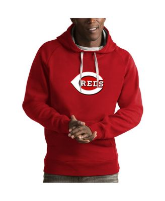 Antigua - Men's Red Cincinnati Reds Victory Pullover Hoodie