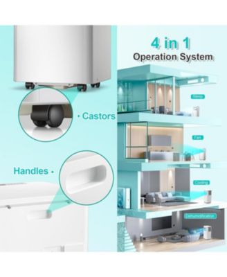 Portable Air Conditioner 10000 BTU, Remote Control, 4 in 1 protable ac, Cools 450sq. ft, 24 Hour Timer, Quiet Operation,Window Fan, 2 Speed