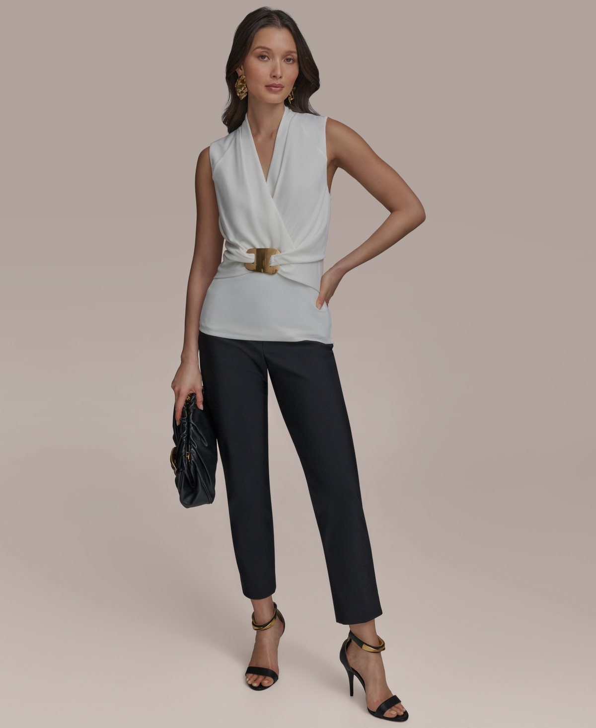 DONNA KARAN WOMEN'S HARDWARE-DETAIL SLEEVELESS TOP 