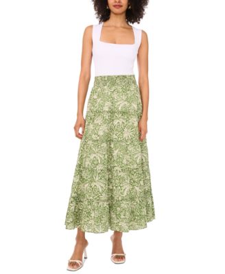 Vince Camuto - Women's Tiered Smocked-Waist Maxi Skirt