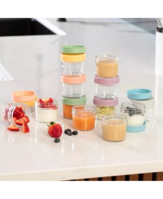 Baby Food Processor Steamer Blender with 12 Glass Baby Food Storage Jars, BPA-Free, Leakproof, Durable, and Convenient