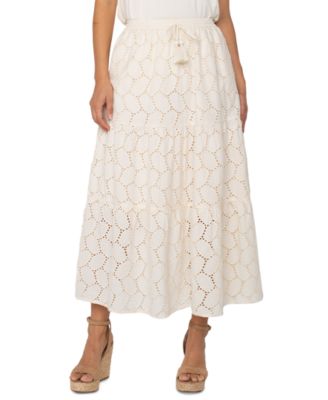 Liverpool Los Angeles - Women's Cotton Eyelet Maxi Skirt