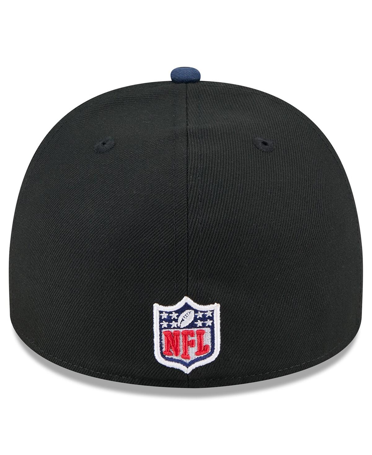 Shop New Era Men's Black/navy New England Patriots 2025 Nfl Draft On Stage A-frame 59fifty Fitted Hat In Black,navy