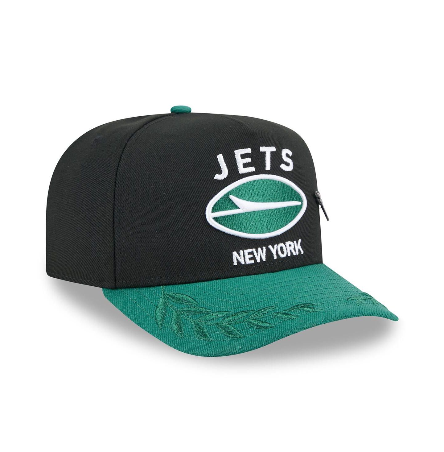 Мужская кепка New Era Black/Green New York Jets 2025 NFL Draft On Stage A-Frame 59FIFTY Fitted Hat — фото 4