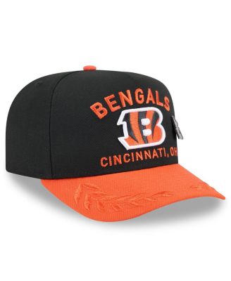 Men's Black/Orange Cincinnati Bengals 2025 NFL Draft On Stage A-Frame 59FIFTY Fitted Hat