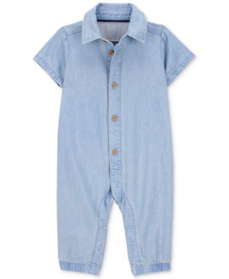 Carter's - Baby Boys Cotton Chambray Jumpsuit