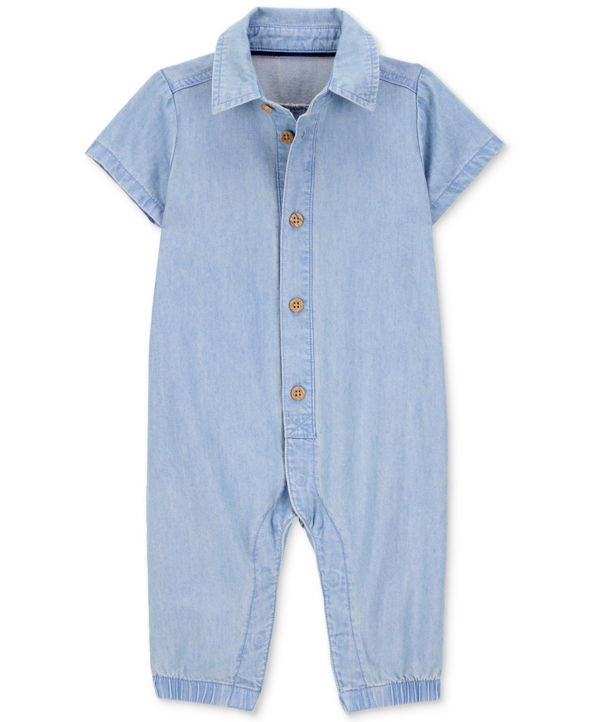 Carter's Baby Boys Cotton Chambray Jumpsuit