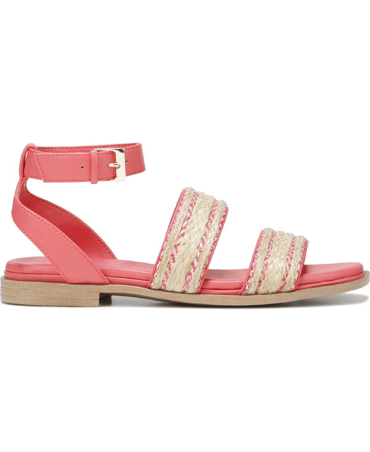 Naturalizer Women's Gana Square Toe Strappy Flat Sandals