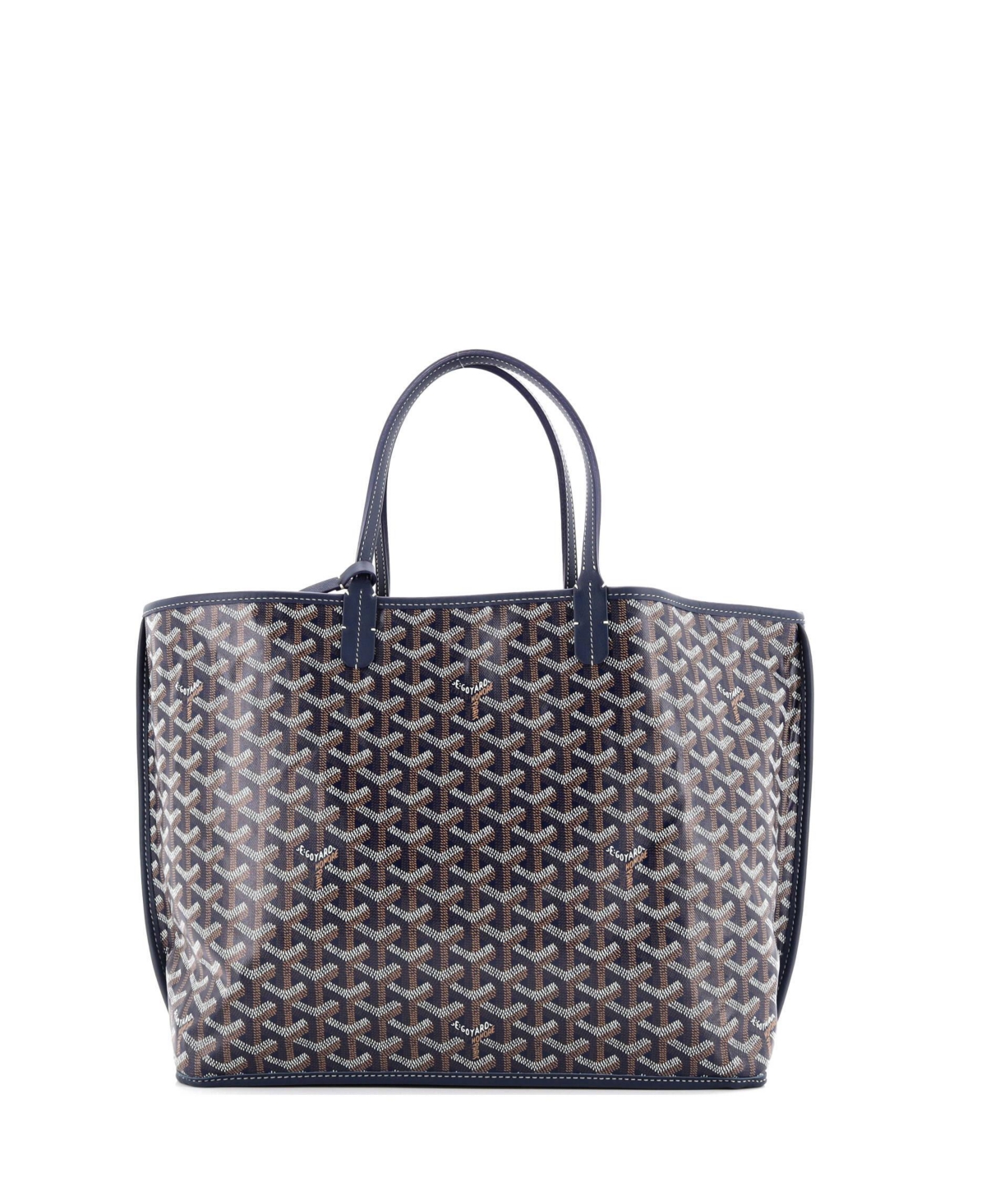 Pre-Owned Goyard Pm Anjou Reversible Tote Embroidered Coated Canvas