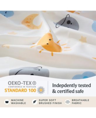 4 PC Full Sheet Set Soft Microfiber, Wrinkle-Free, Machine Washable, Toddler Bedding for Girls, Boys, Teens