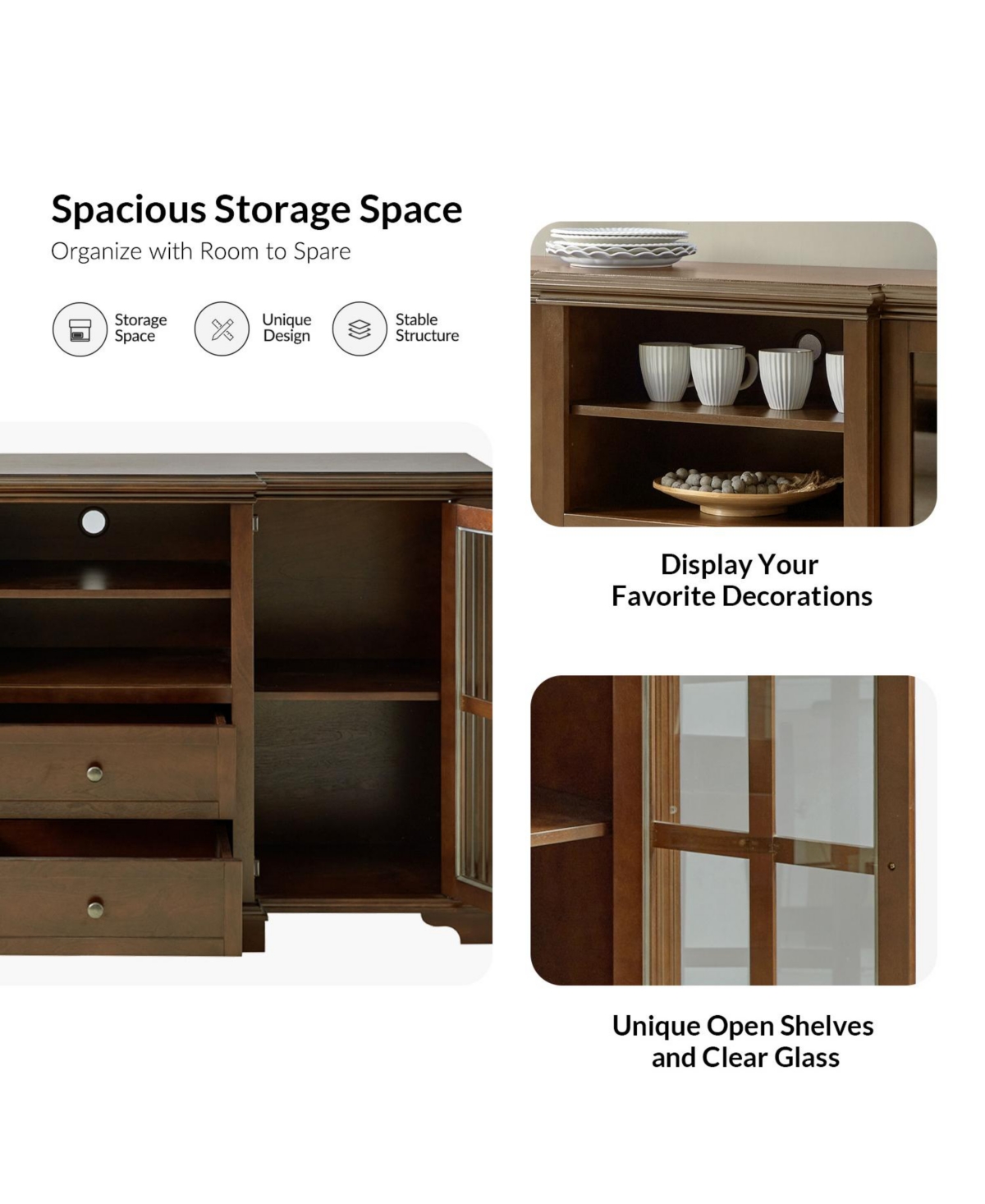 Dietrich 60" Tv Stand with 2 Drawers & Shelf