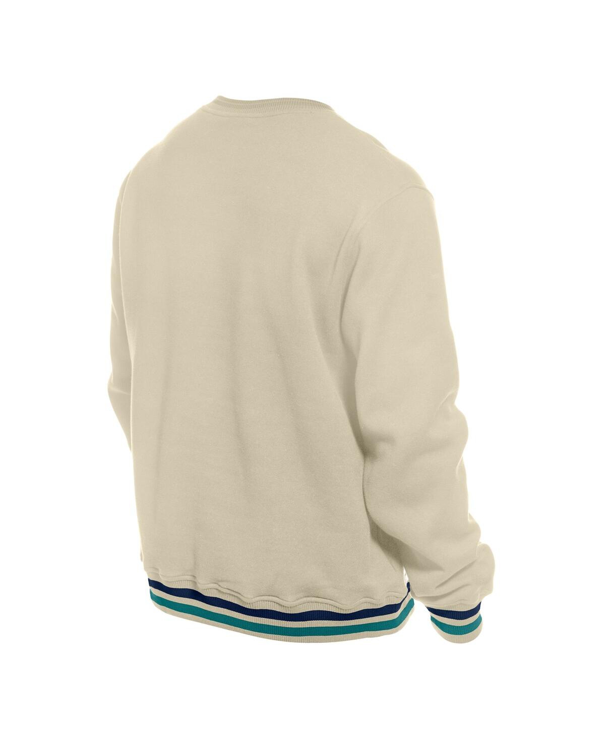 Shop New Era Men's Cream Seattle Mariners Throwback Pullover Sweatshirt
