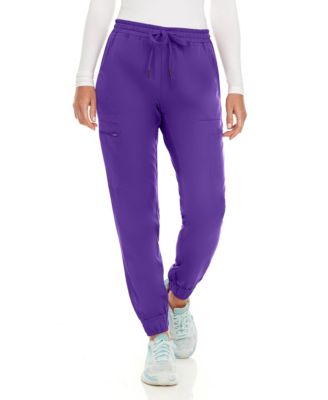 Women's Seven Pocket Cargo Scrub Pants Joggers with 4-Way Stretch