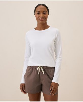 Women's Organic Cotton Luxe Stretch Jersey Long Sleeve Tee