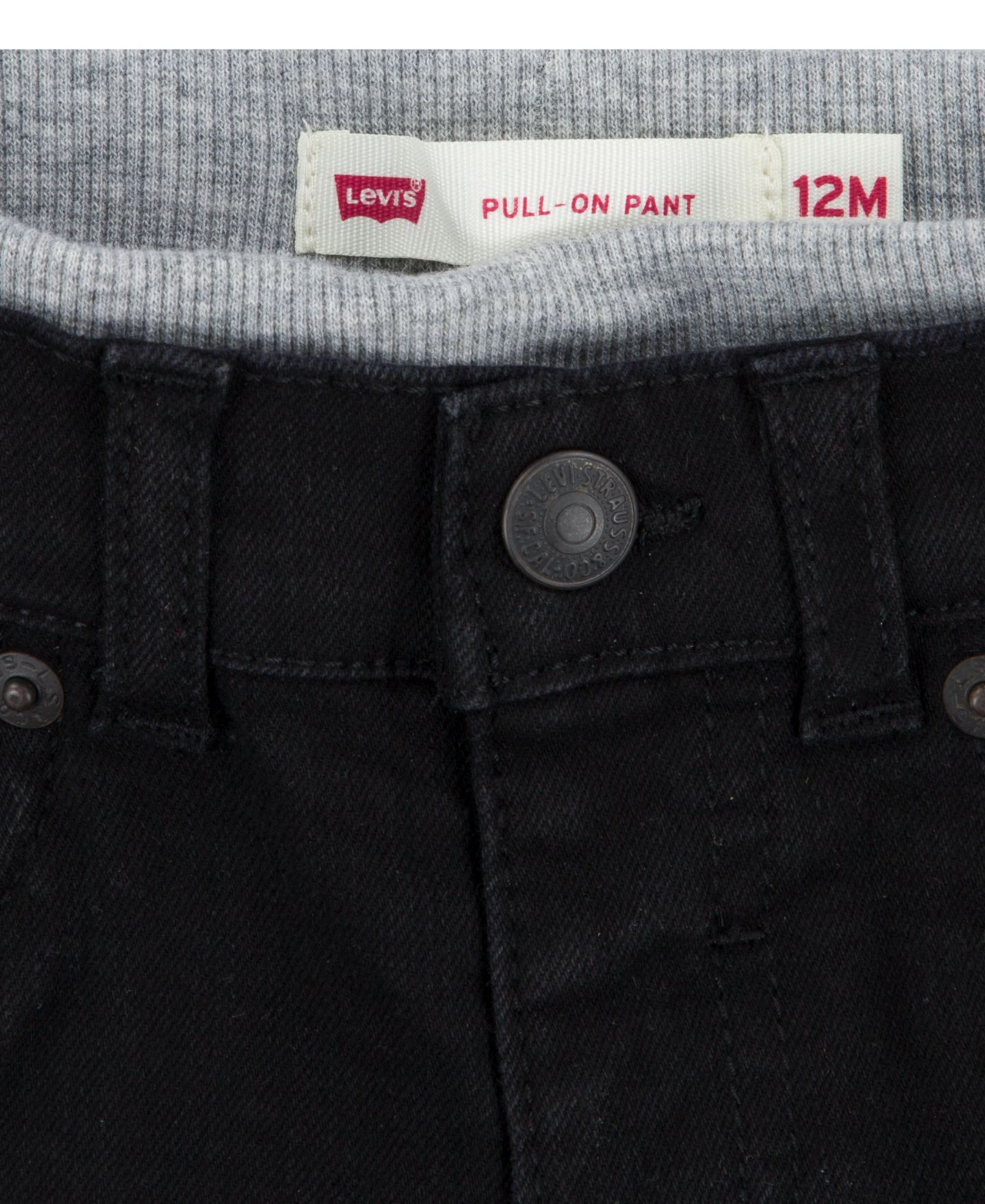 Джинсы Levi's Pull On Jeans для мальчиков-малышей, цвет: Чёрный — фото 3