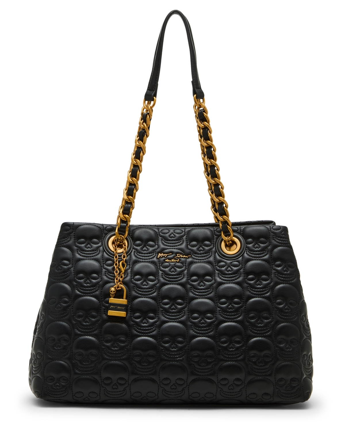 Skele-Tease Compartment Tote Bag - Black