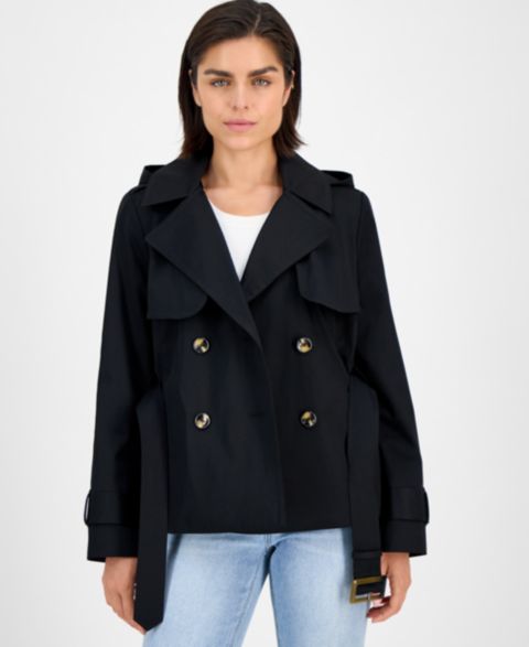 Женские куртки London Fog Double-Breasted Belted Trench Coat