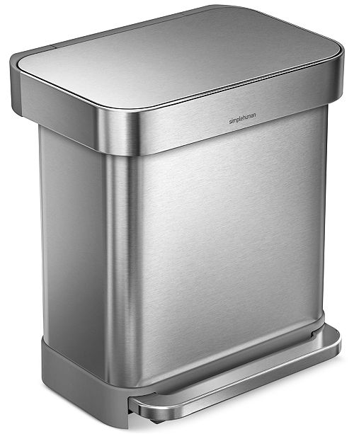 simplehuman Brushed Stainless Steel 30L Trash Can & Reviews Home Macy's