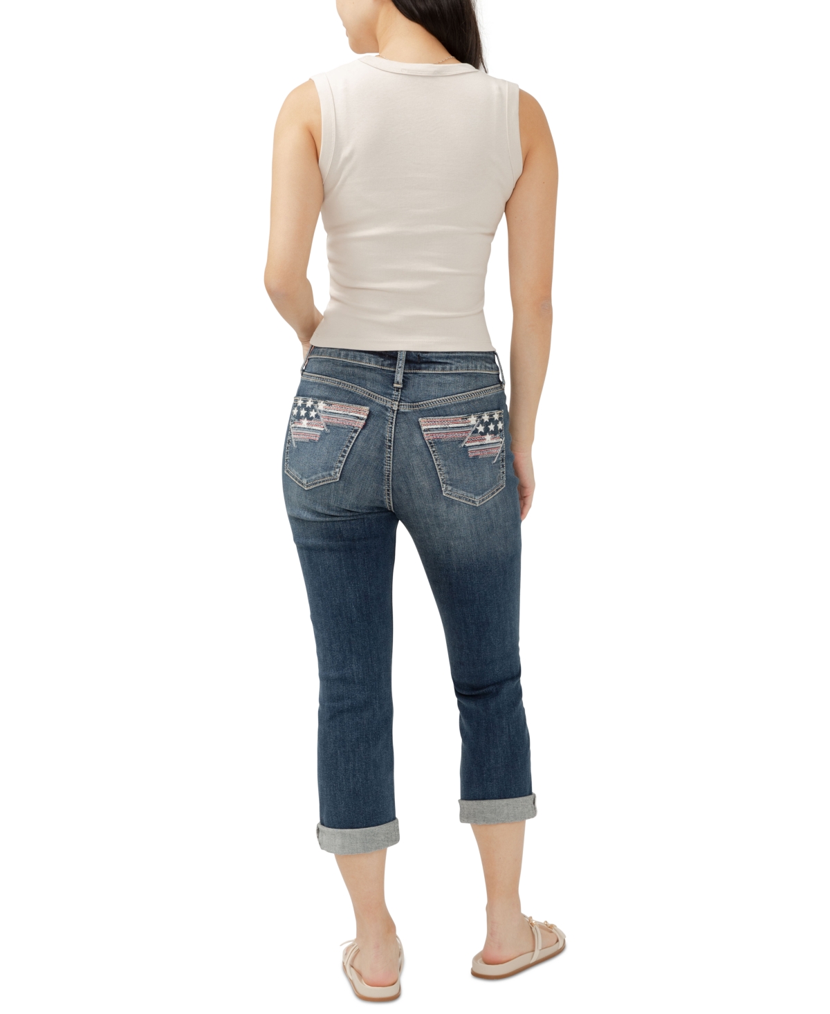 Shop Silver Jeans Co. Women's Suki Mid-rise Curvy-fit Capri Jeans