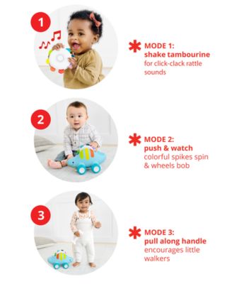 Explore & More Dinosaur 3-in-1 Baby Musical Pull Toy