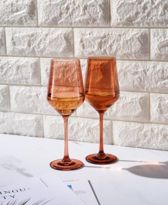 Contemporary Wine Glasses, Set of 2