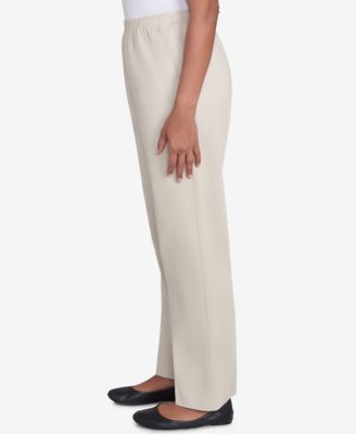 Petite Mid-Rise Casual Pants