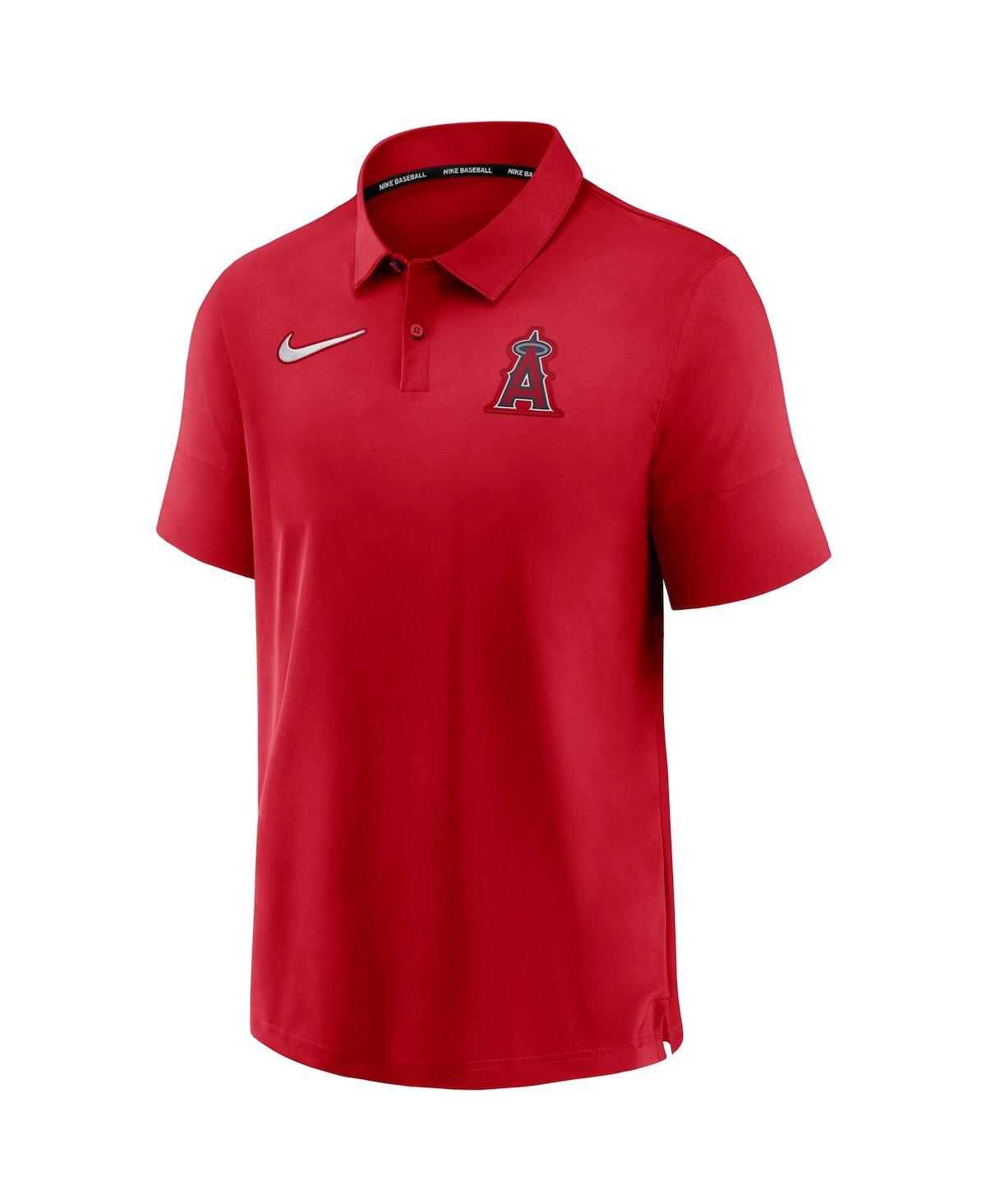 Nike Men's Red Los Angeles Angels Authentic Collection Flex Performance Polo Shirt In Red